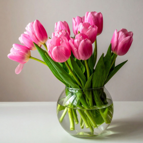 tulipes-roses-vase-verre-decoration