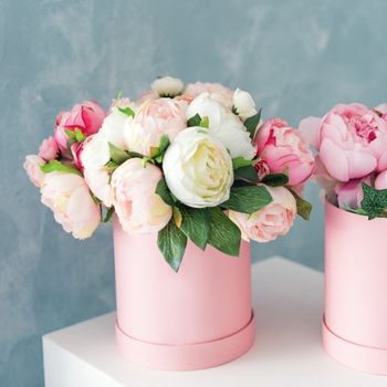 Bouquet de pivoine roses et blanches