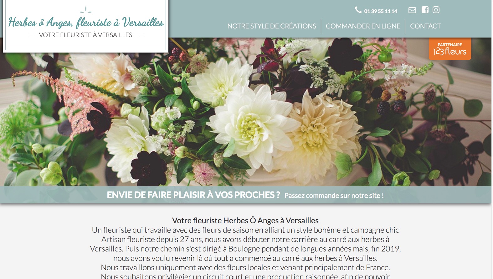 Site fleuriste Herbes O Anges - 123fleurs