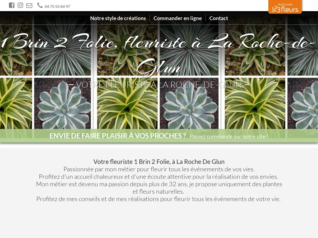 Site fleuriste 1brin2folie - 123fleurs