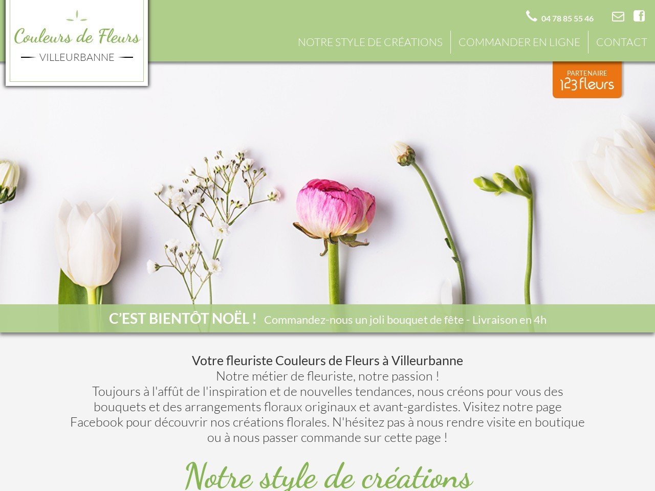 Site fleuriste Couleurs de Fleurs - 123fleurs