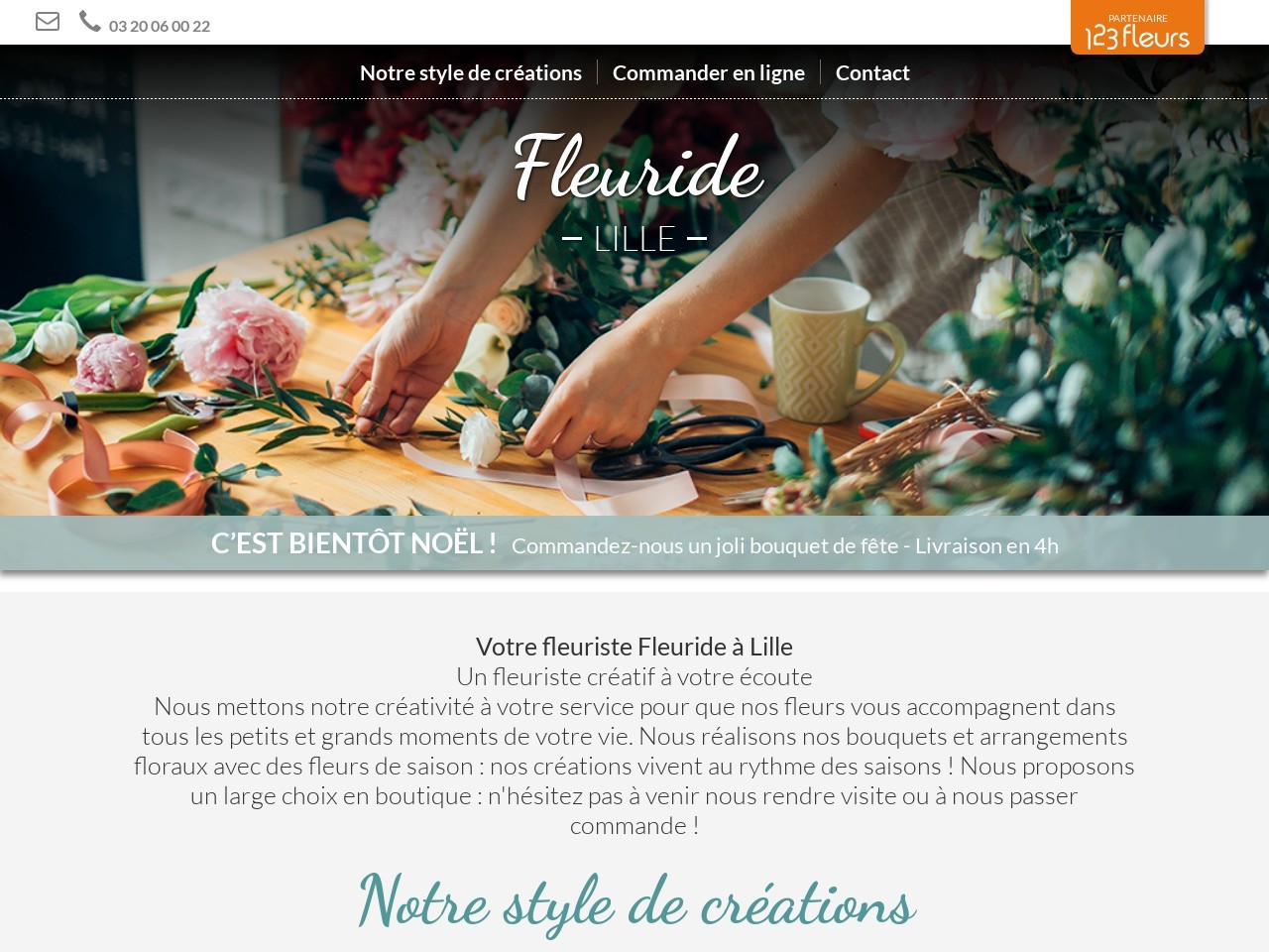 Site fleuriste Fleuride - 123fleurs