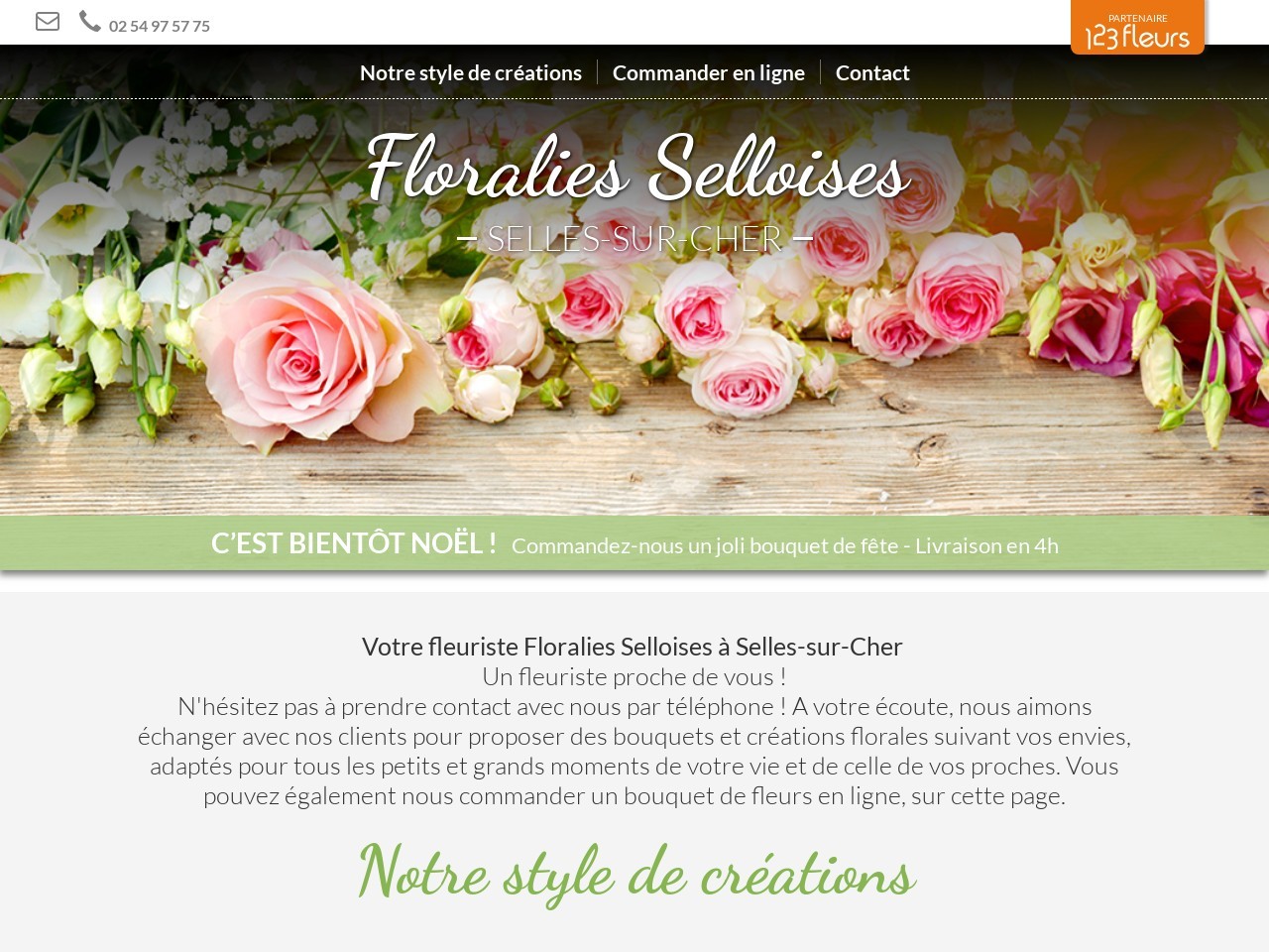 Site fleuriste Floralies Selloises- 123fleurs