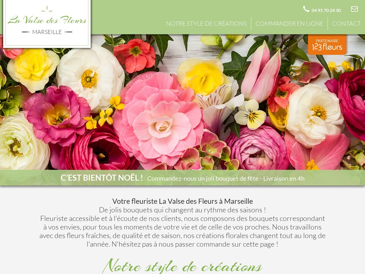 Site fleuriste La Valse des Fleurs - 123fleurs