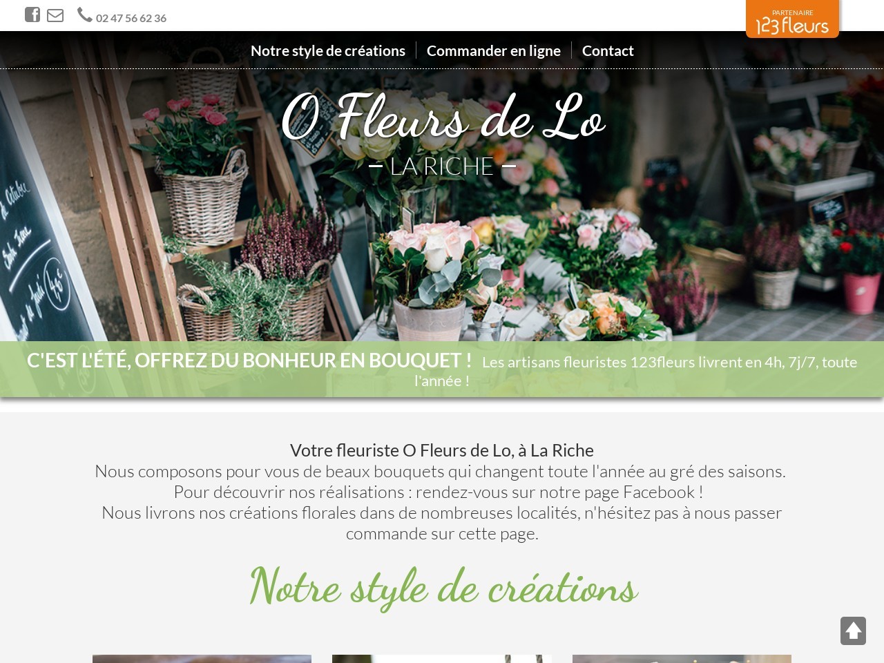 Site fleuriste O Fleurs de Lo - 123fleurs